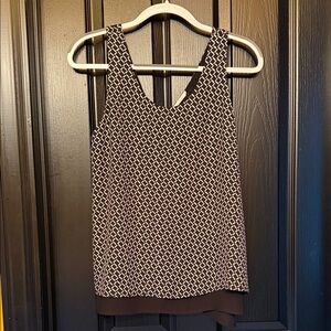 Lush Black and White Geometric Tank Top